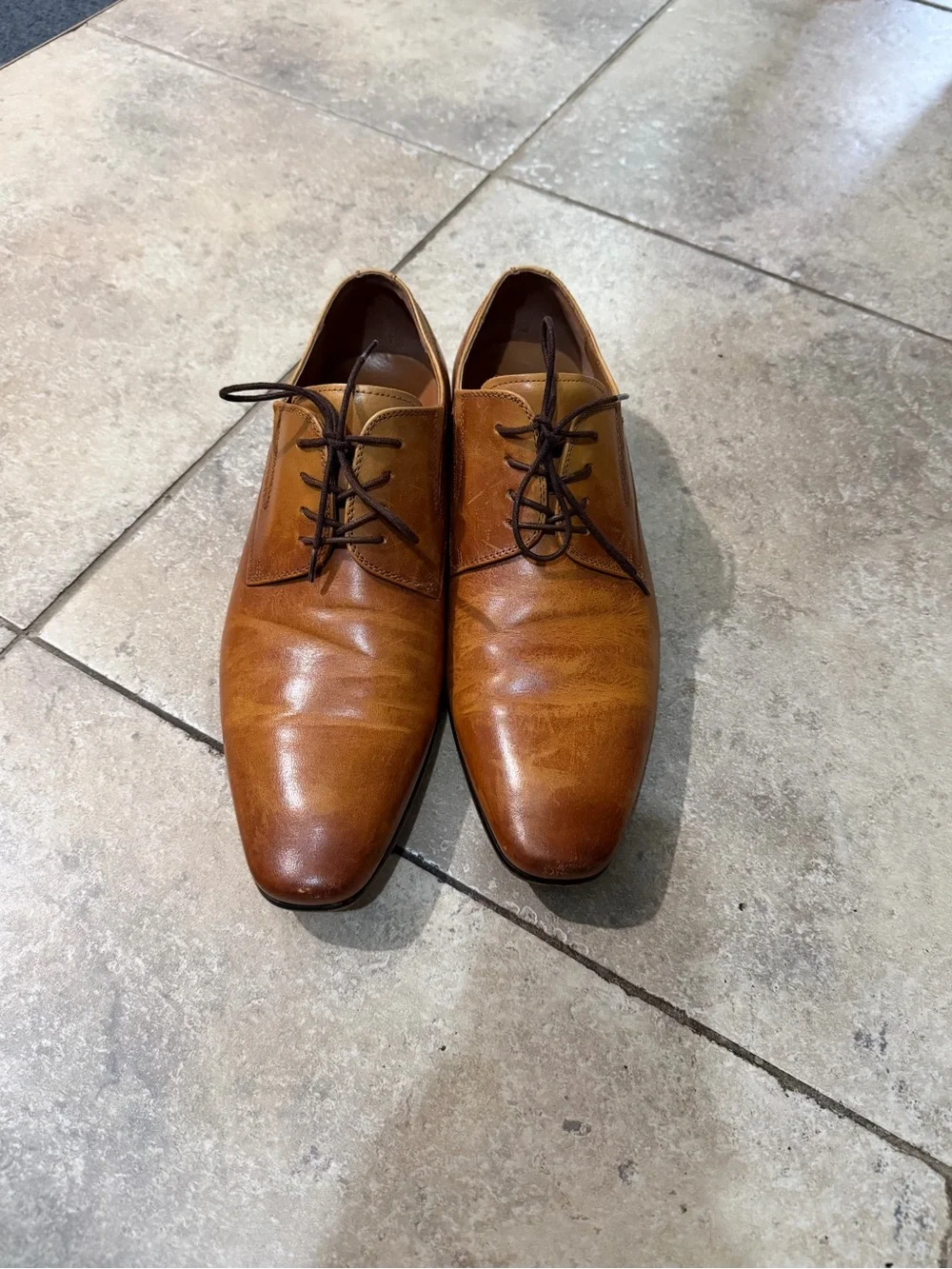 Aldo Men's Classic Leather Dress Shoes - Tan